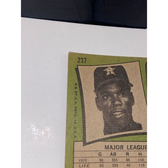 1971 Topps Cesar Cedeno #237 Houston Astros Baseball‎ Card - Picture 7 of 8